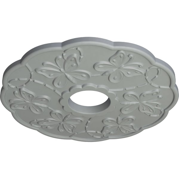 Terrones Butterfly Ceiling Medallion (Fits Canopies Up To 3 7/8), 17 7/8OD X 3 7/8ID X 1P